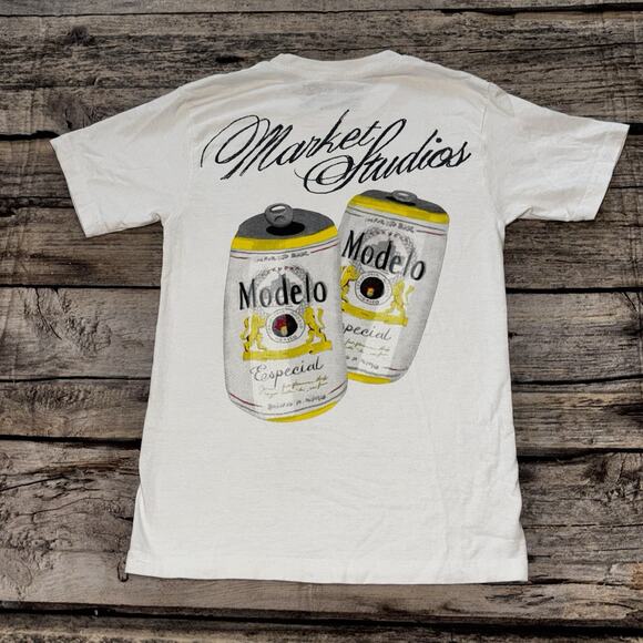 Market Studios X Modelo Beer Collab T Shirt Mens Size Small - Picture 1 of 5